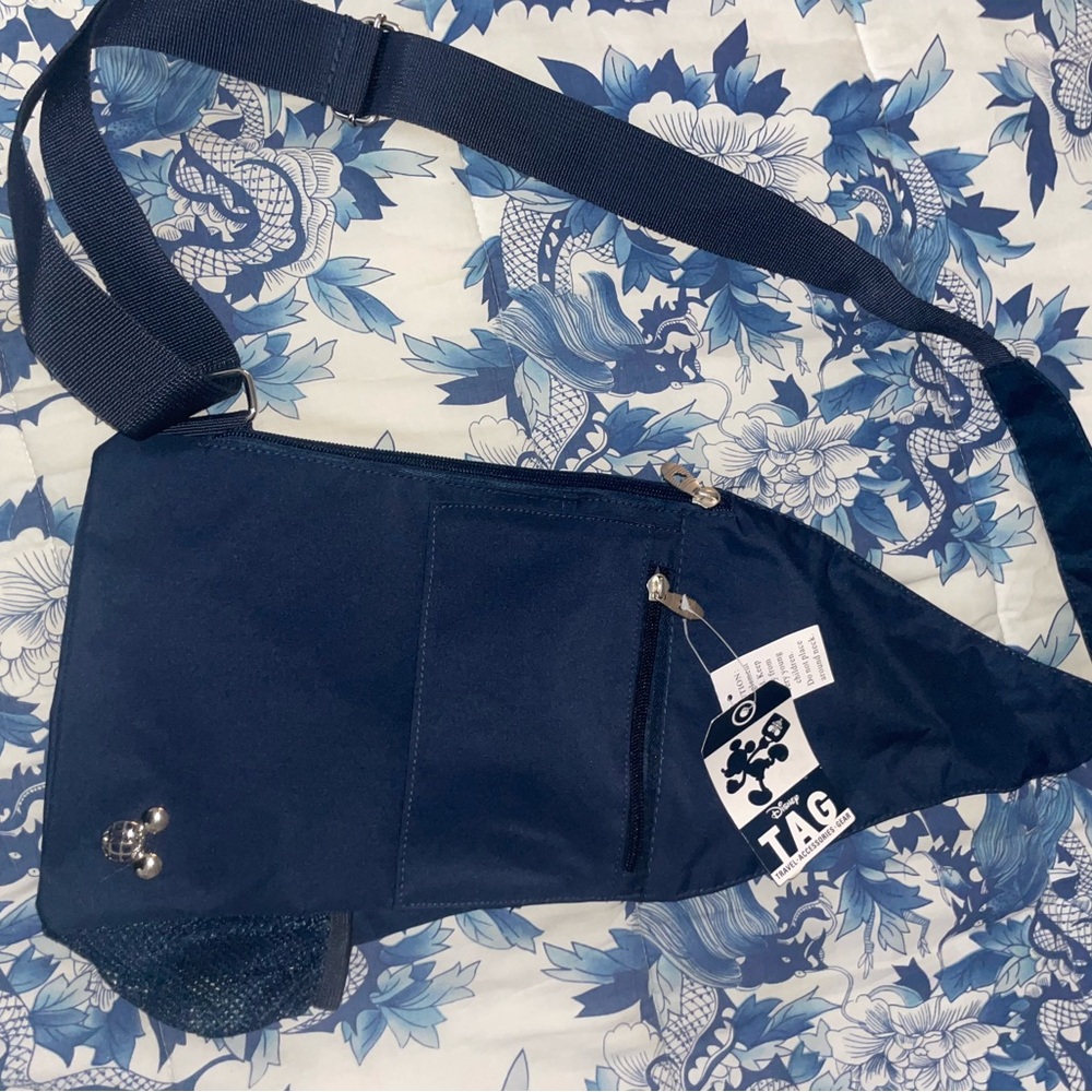 Disney Parks Mickey Mouse Blue Contemporary Crossbody Bag Medium Sized